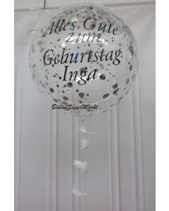 Aqua Luftballon mit Beschriftung
