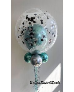 Bubbles Ballon mit Konfetti und kleinen Luftballons