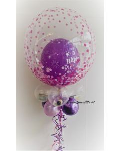 Bubbles Ballon Happy Birthday ( auch als Geldgeschenk )