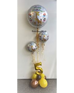 Luftballon-Deko- Kindergeburtstag mit fröhlicher Giraffe