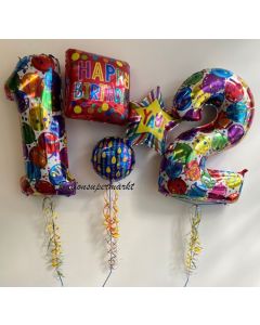 Bouquet mit Zahlen Ballons zum Geburtstag