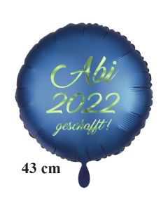 Abi 2022 geschafft! Blauer Luftballon mit Helium