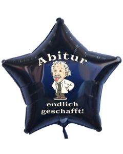 Abitur endlich geschafft! Schwarzer Sternluftballon aus Folie