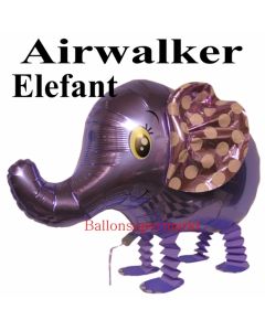 Airwalker Luftballon, Elefant, mit Helium laufender Tier-Ballon, neu