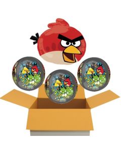 4 Angry Birds Orbz Luftballons aus Folie, inklusive Helium