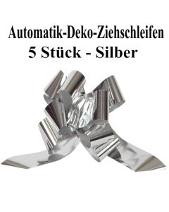 Automatik-Ziehschleifen, Silber glänzend, 5er Set