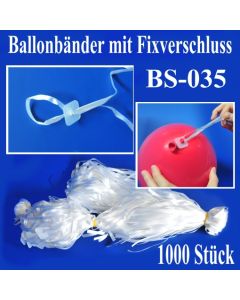 Ballonbänder mit Patent-Fixverschluessen, BS-035, 1000 Stück