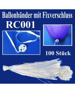 Ballonbänder mit Patent-Fixverschluessen, RC001, 100 Stück