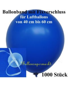 Ballonband mit Fixverschluss, für Luftballons von 40 cm bis 60 cm, 1000 Stück