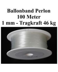 Ballonband Perlon, 100 Meter, Tragkraft 46 kg, 1mm, Band für Luftballons