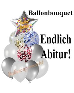 Ballon-Bouquet Endlich Abitur mit 10 Luftballons