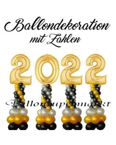 Ballondekoration Silvester "2022"