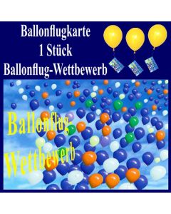 Ballonflugkarte, Ballonflug-Wettbewerb, Weitflug-Ballonkarte, Ballonmassenstart Postkarte, Karte für Luftballons, 1 Stück