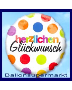 Ballongrüße, Glückwünsche: Luftballon mit Helium, Herzlichen Glückwunsch