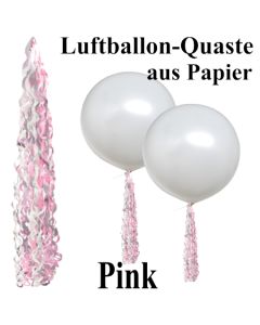 Ballonquaste aus Papier Pink