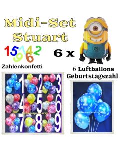 Ballons Helium Midi Set Dekoration Minions Stuart