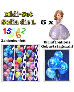 Ballons Helium Midi Set Dekoration Sofia die Erste