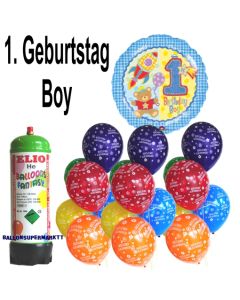 Ballons Helium Set zum 1. Geburtstag, Boy, Junge