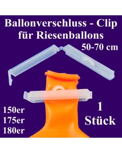 Ballonverschluss, Clip für Riesenballons aus Latex von 50 cm bis 70 cm