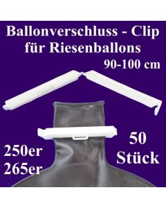 Ballonverschlüsse, Clips für Riesenballons aus Latex von 90 cm bis 100 cm, 50 Stück