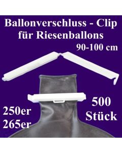 Ballonverschlüsse, Clips für Riesenballons aus Latex von 90 cm bis 100 cm, 500 Stück
