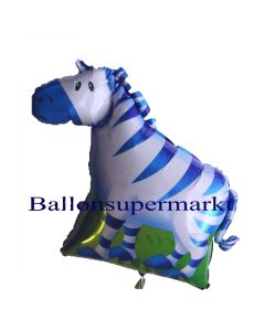 Luftballon Bergzebra, Folienballon ohne Ballongas