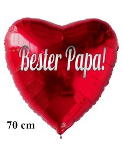 Bster Papa! Großer Herzluftballon aus Folie mit Helium