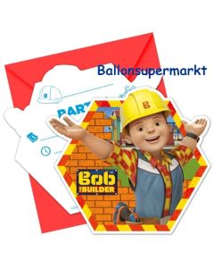 Bob der Baumeister Einladungskarten zum Kindergeburtstag