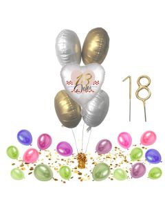 Bouquet Heliumballons zum 18. Geburtstag