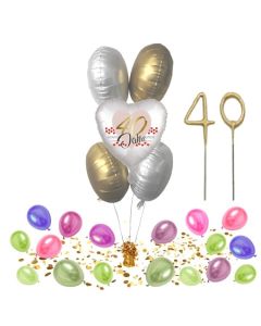 Bouquet Heliumballons zum 40. Geburtstag