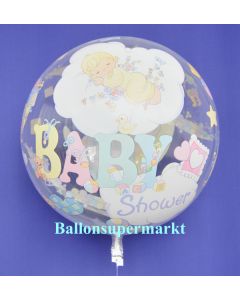 Luftballon aus der Serie Bubbles zu Geburt und Taufe mit Helium Ballongas, Baby Shower