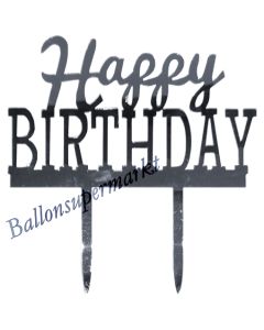 Spiegel Cake Topper Happy Birthday, Tortendeko zum Geburtstag