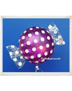 Candy Luftballon aus Folie mit Helium, Dots, Fruits Grape