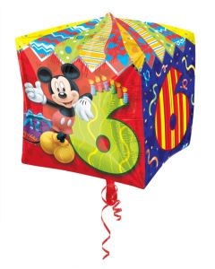 Cubez Luftballon aus Folie Mickey Mouse zum 6. Geburtstag