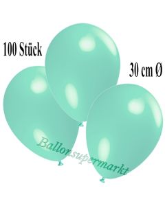 Deko-Luftballons Aquamarin, 100 Stück
