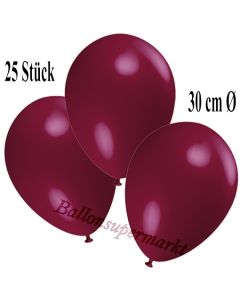 Deko-Luftballons Bordeaux, 25 Stück