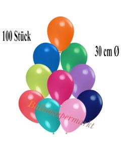 Deko-Luftballons Bunt gemischt, 100 Stück