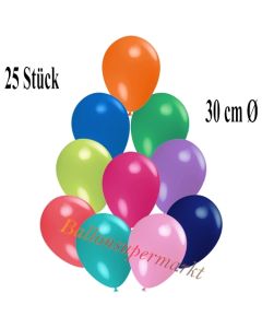 Deko-Luftballons Bunt gemischt, 25 Stück