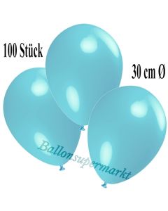 Deko-Luftballons Hellblau, 100 Stück