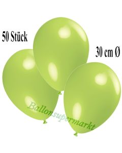 Deko-Luftballons Limonengrün, 50 Stück