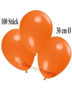 Deko-Luftballons Orange, 100 Stück