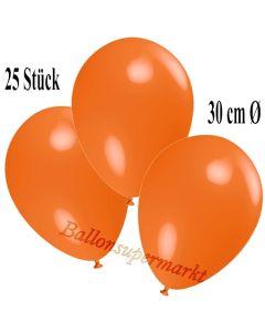 Deko-Luftballons Orange, 25 Stück