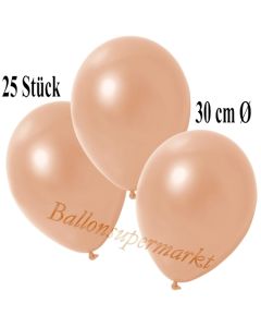 Deko-Luftballons Metallic Lachs, 25 Stück