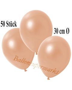 Deko-Luftballons Metallic Lachs, 50 Stück