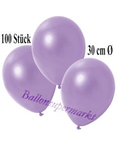 Deko-Luftballons Metallic Lila, 100 Stück