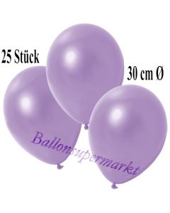 Deko-Luftballons Metallic Lila, 25 Stück