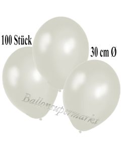 Deko-Luftballons Metallic Perlmutt, 100 Stück