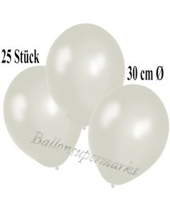 Deko-Luftballons Metallic Perlmutt, 25 Stück
