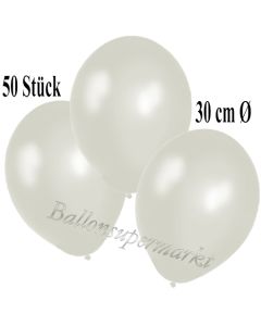Deko-Luftballons Metallic Perlmutt, 50 Stück
