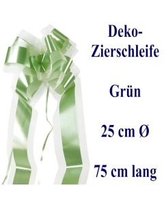 Schleife, Deko-Schleife, Zierschleife, 25 cm groß, Grün